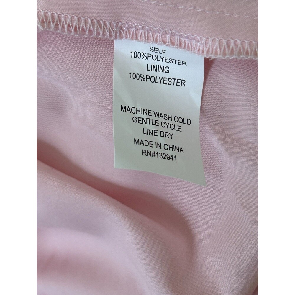 Amanda Uprichard Cindy Lou Dress Pink Embroidered Tule Pleated Size Large - Picture 7 of 9